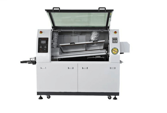 Small Table Top Dual Wave Soldering Machine Lead Free 4-6° Welding Angle